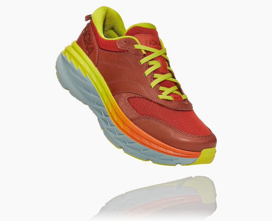 Hoka One One Running Shoes Mens Red - Bondi L - 81659RAOK